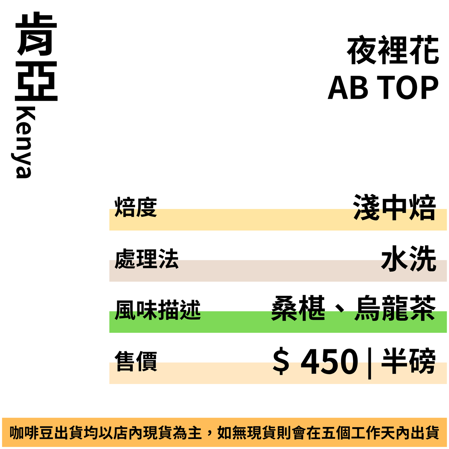 肯亞 夜裡花 AB TOP 水洗