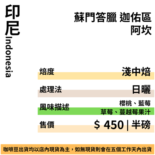 印尼 蘇門答臘 迦佑區 阿坎 日曬