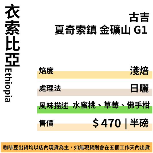 衣索比亞 古吉 夏奇索鎮 金礦山 G1